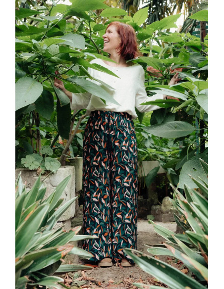 Tissu viscose Mowgli Vert - Églantine & Zoé
