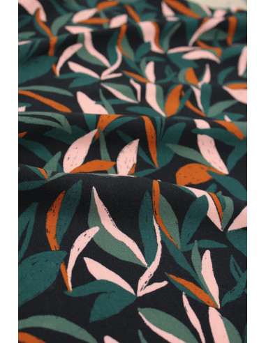 Tissu viscose Mowgli Vert - Églantine & Zoé