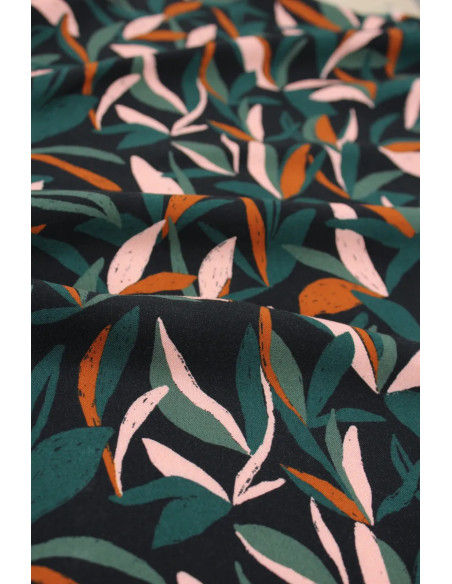 Tissu viscose Mowgli Vert - Églantine & Zoé