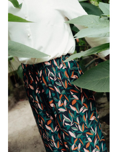 Tissu viscose Mowgli Vert - Églantine & Zoé