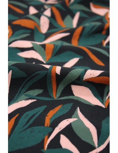 Tissu viscose Mowgli Vert - Églantine & Zoé