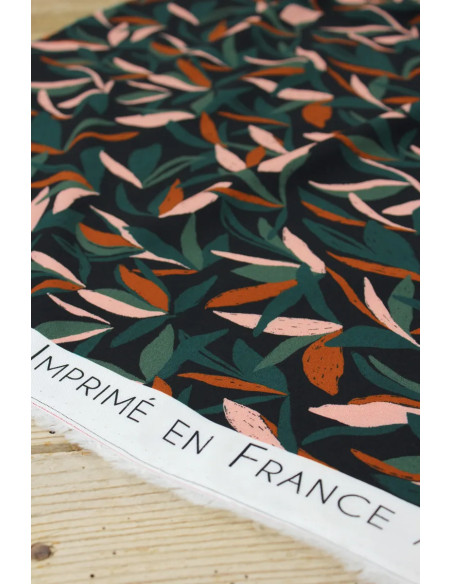 Tissu viscose Mowgli Vert - Églantine & Zoé