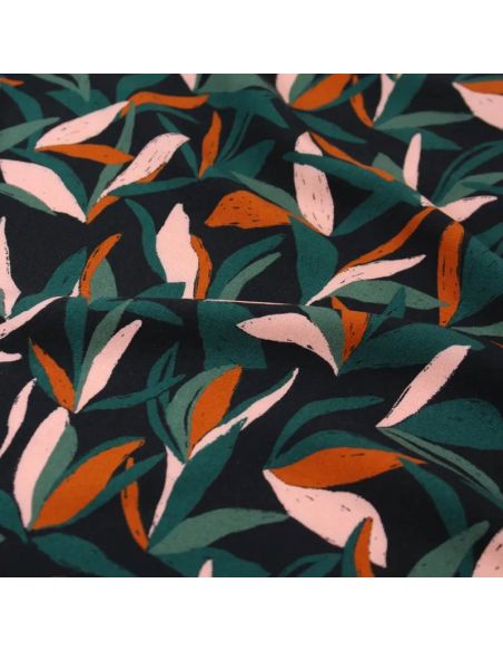 Tissu viscose Mowgli Vert - Églantine & Zoé