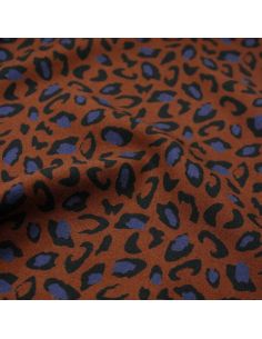 Tissu viscose Bagheera Chocolat - Églantine & Zoé