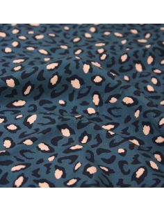 Tissu viscose Bagheera Bleu - Églantine & Zoé