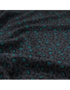 Tissu viscose Bagheera Anthracite - Églantine & Zoé