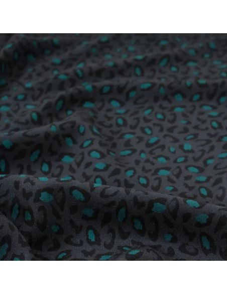 Tissu viscose Bagheera Anthracite - Églantine & Zoé