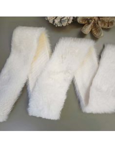 Ruban fausse fourrure - Blanc