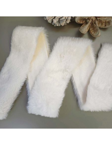 Ruban fausse fourrure - Blanc