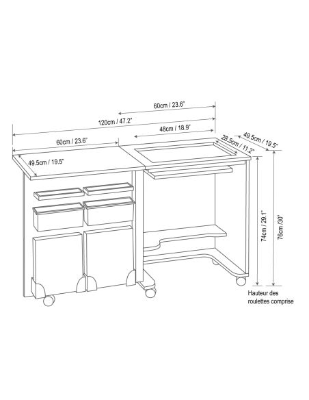Meuble de couture - Compact