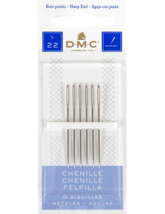 Aiguilles à broder chenille DMC n°22