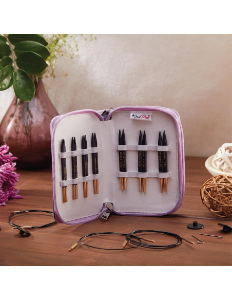 Trousse aiguilles à tricoter circulaires interchangeables KnitPro J'adore Cubics