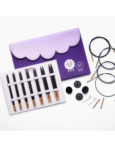 Trousse aiguilles à tricoter circulaires interchangeables 13 cm KnitPro J'adore Cubics 2