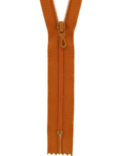 Fermeture éclair nylon - Brun caramel