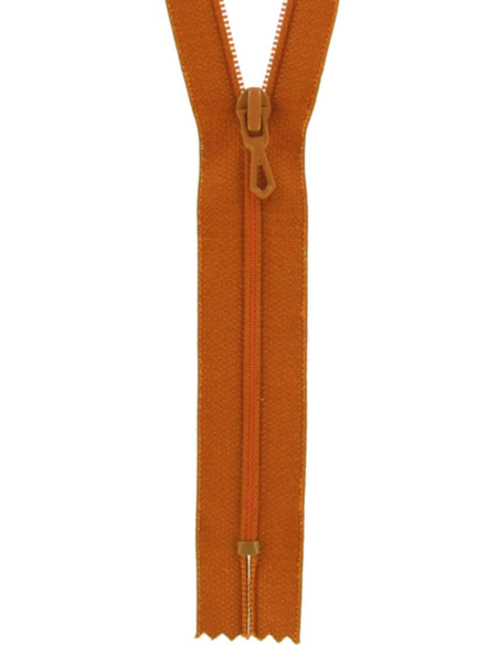 Fermeture éclair nylon - Brun caramel