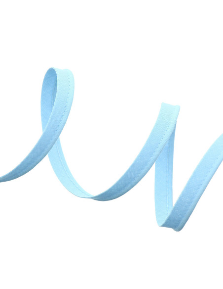 Passepoil tout textile 10 mm - Bleu ciel