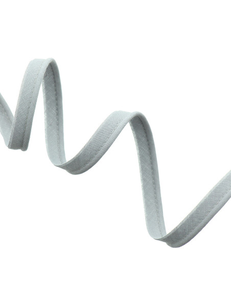 Passepoil tout textile 10 mm - Gris perle