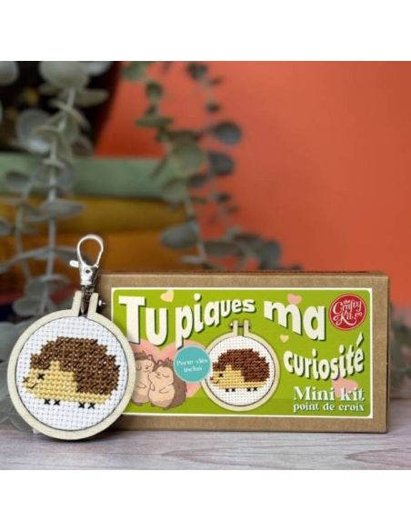 Mini kit broderie point de croix - Tu piques ma curiosité