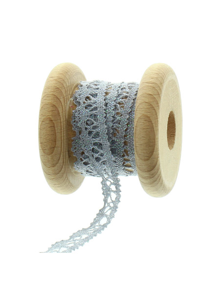 Dentelle iridescente - Gris perle