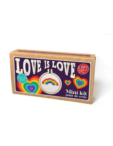 Mini kit broderie point de croix - Love is love