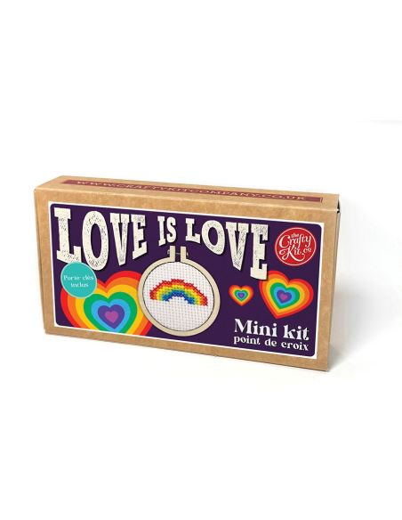 Mini kit broderie point de croix - Love is love