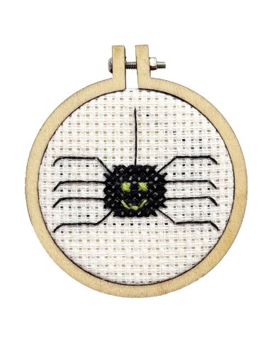 Mini kit broderie point de croix - Araignée du soir espoir !