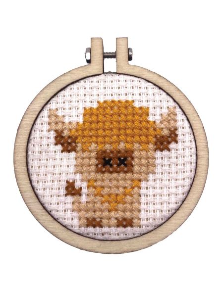 Mini kit broderie point de croix - Sois pas vache !
