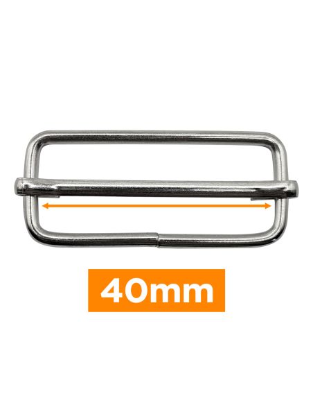 Boucle coulissante premium - Argent 40 mm