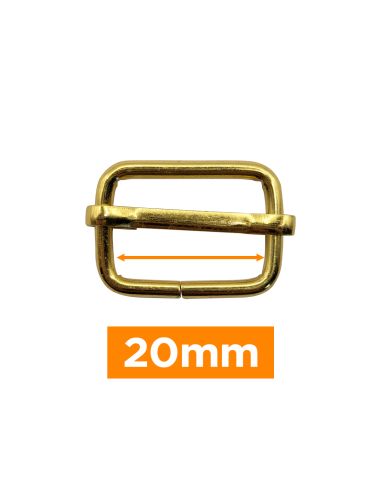 Boucle coulissante premium - Or 20 mm