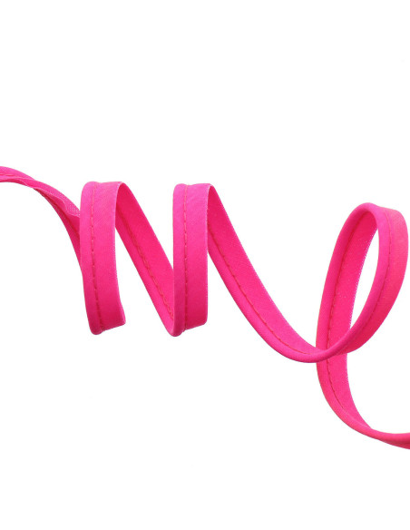 Passepoil tout textile 10 mm - Rose fluo