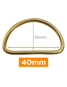 Anneau en D premium - Or 40 mm