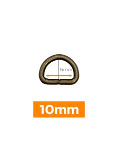 Anneau en D premium - Bronze 10 mm