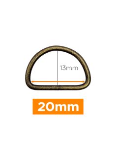 Anneau en D premium - Bronze 20 mm