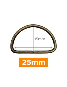 Anneau en D premium - Bronze 25 mm