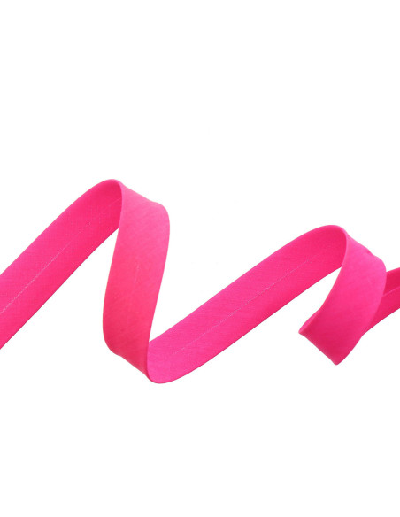 Biais tout textile - Rose fluo