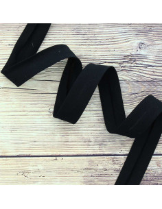 Biais coton bio - Noir