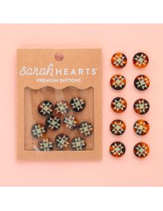 Boutons étoile de quilt 4 trous - 15 mm