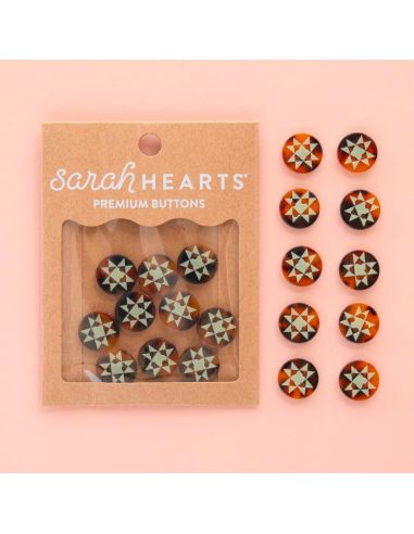 Boutons étoile de quilt 4 trous - 15 mm