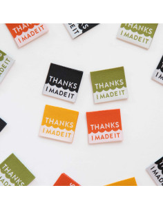 Lot de 8 étiquettes tissées - Thanks I made it
