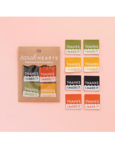 Lot de 8 étiquettes tissées - Thanks I made it 2