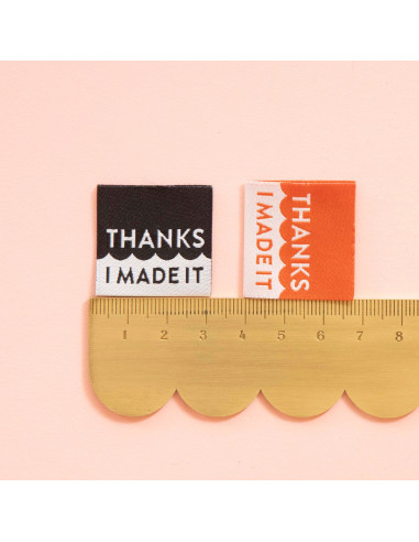 Lot de 8 étiquettes tissées - Thanks I made it