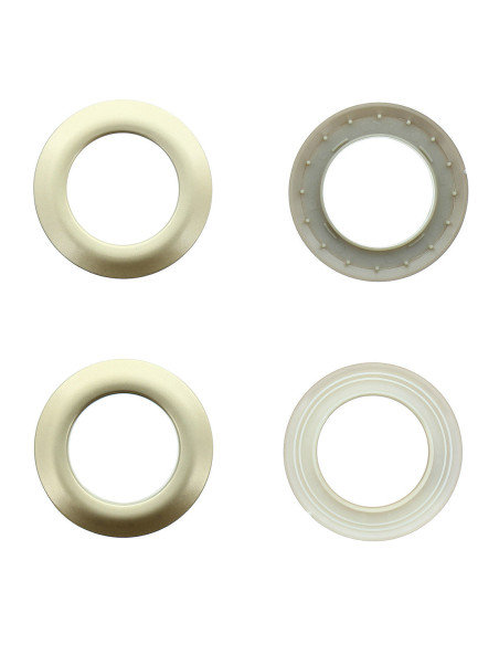 Lot 8 oeillets rideaux Ø44 mm - Satinés - Beige doré
