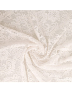 Tissu dentelle Natasha - Blanc