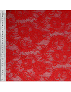 Tissu dentelle Natasha - Rouge 2