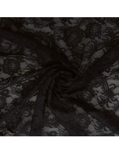 Tissu dentelle Natasha - Noir