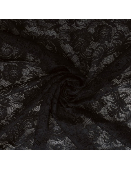 Tissu dentelle Natasha - Noir