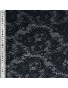 Tissu dentelle Natasha - Bleu marine 2