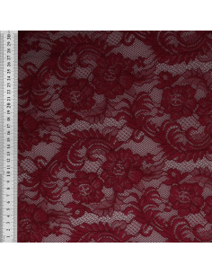 Tissu dentelle Natasha - Bordeaux 2