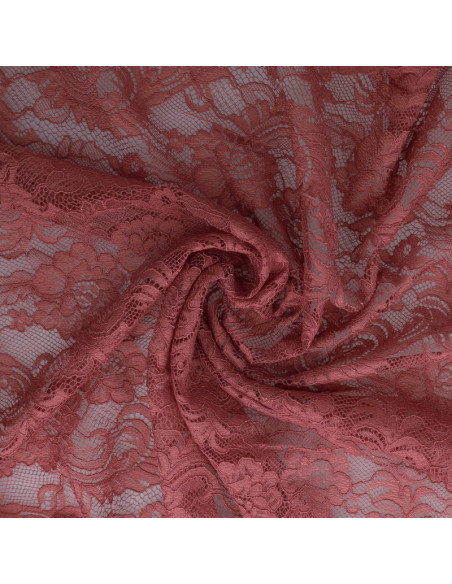 Tissu dentelle Natasha - Vieux rose