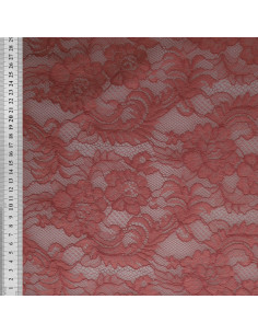 Tissu dentelle Natasha - Vieux rose 2